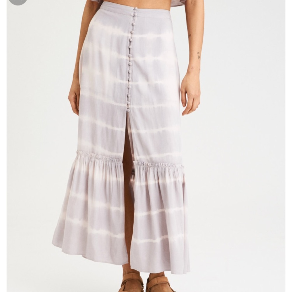 ISO AE Button Down Maxi Skirt